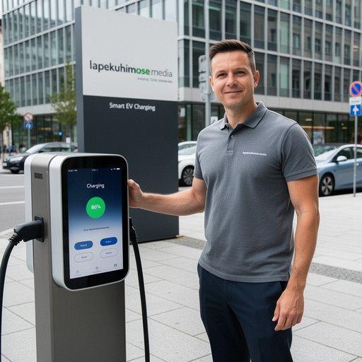 Ladestation mit Solarpanelen zur Förderung nachhaltiger Energie