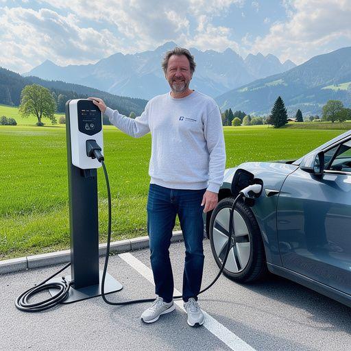 Informative Benutzeroberfläche der App zur Überwachung des Ladevorgangs